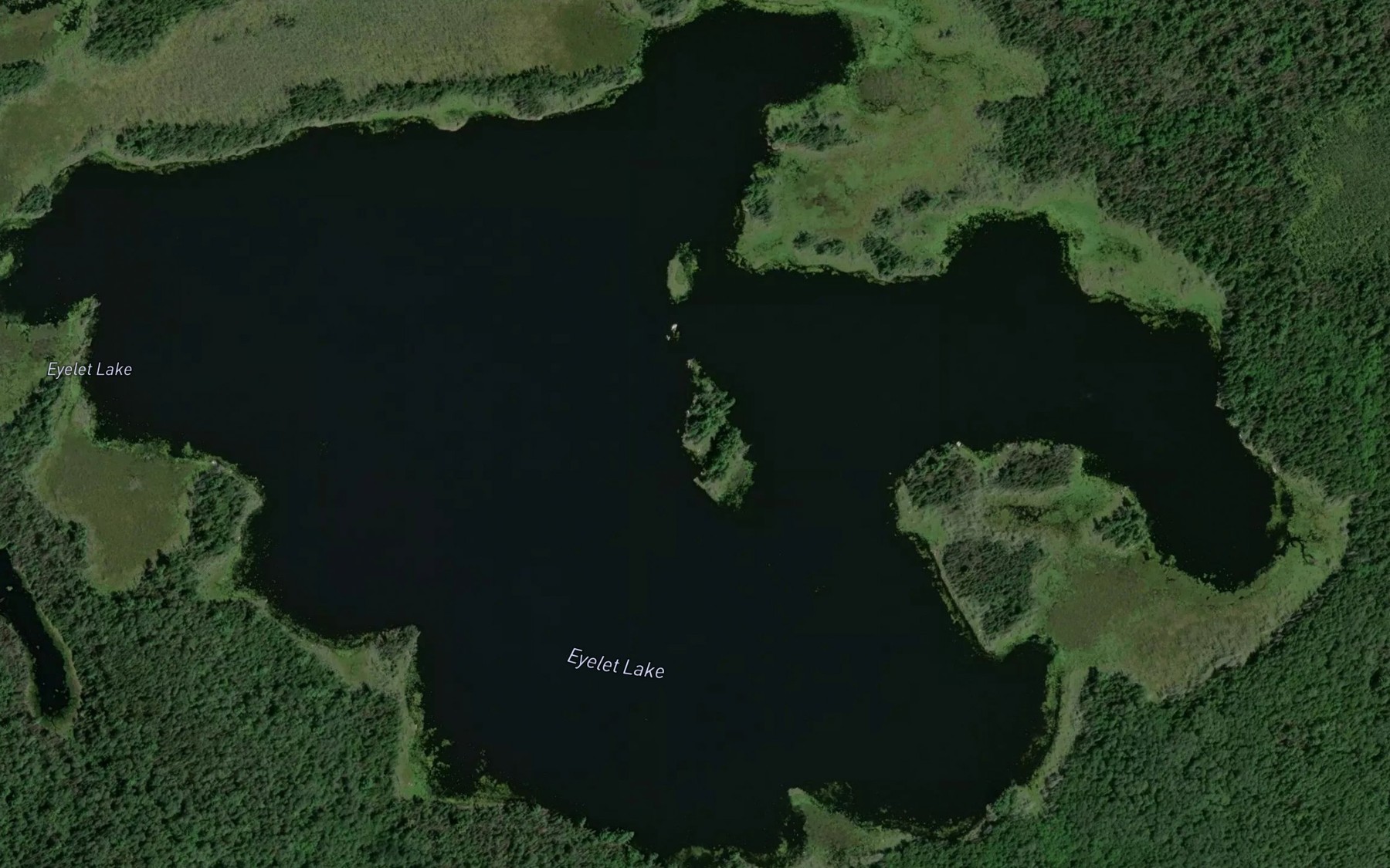 Satellite map of the Eyelet Lake