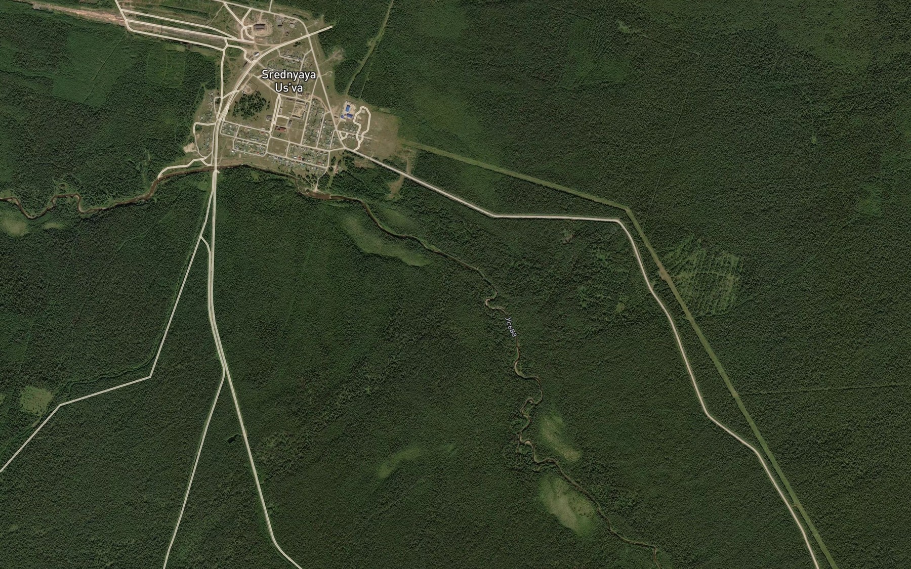 Satellite map of the Lyubimka