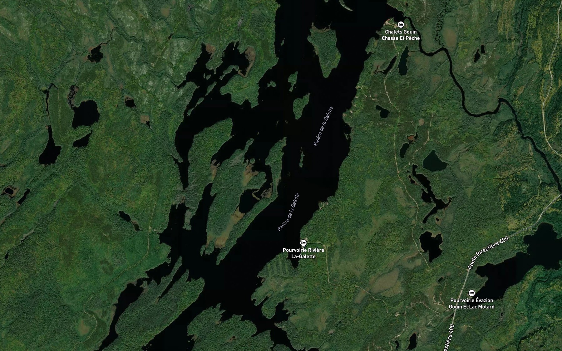 Satellite map of the Lac de la Galette