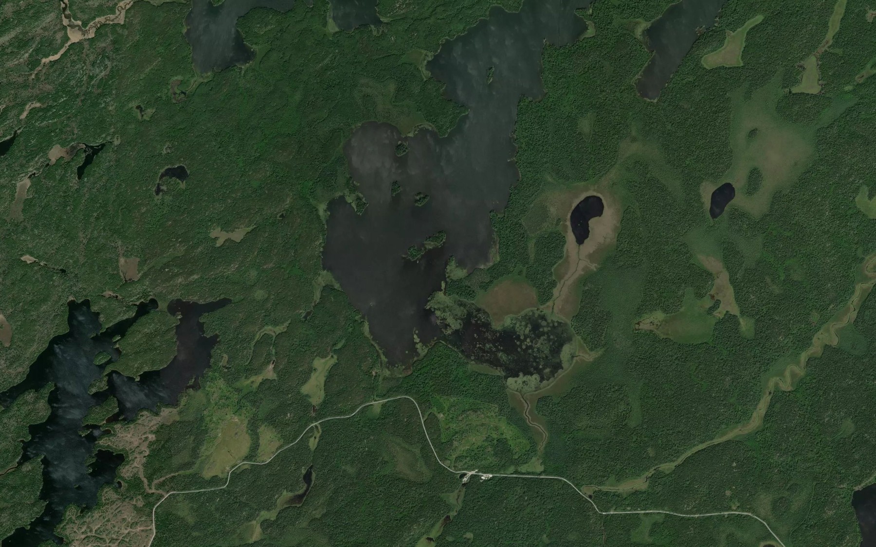 Satellite map of the Muskeg Bay