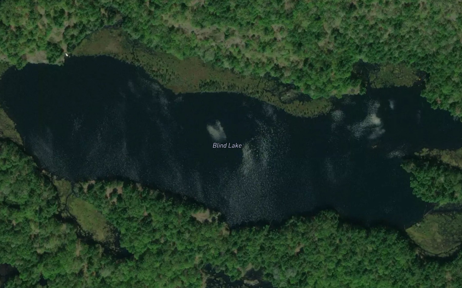 Satellite map of the Blind Lake
