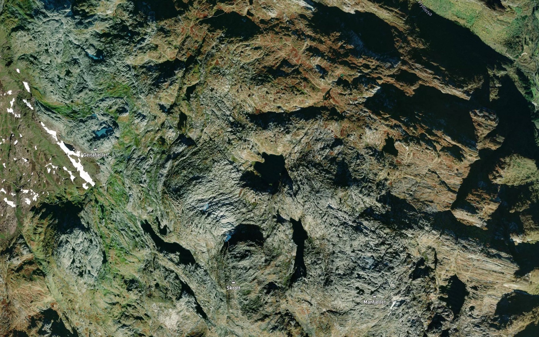 Satellite map of the Skrottatjorni