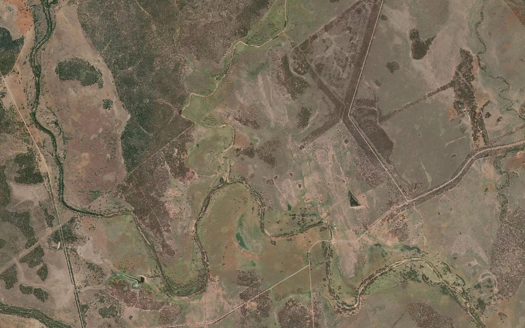 Satellite map of the Raby Creek