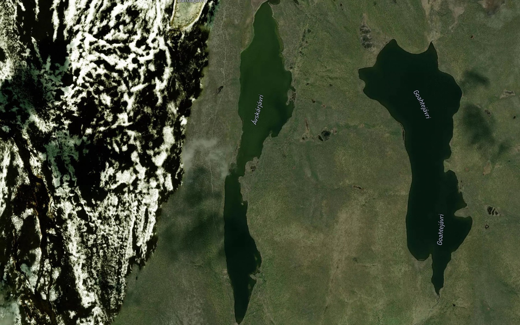 Satellite map of the Avskarjavri