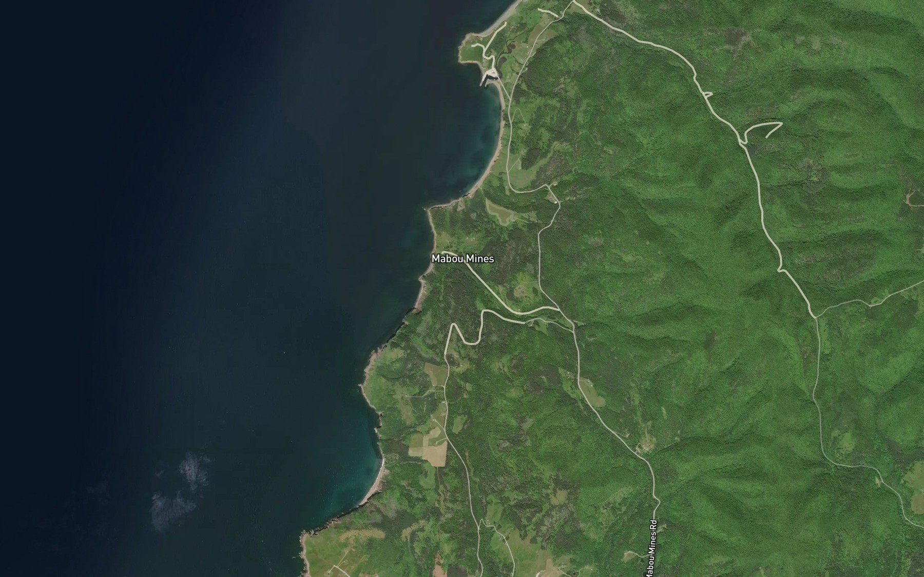 Satellite map of the Rankins Brook