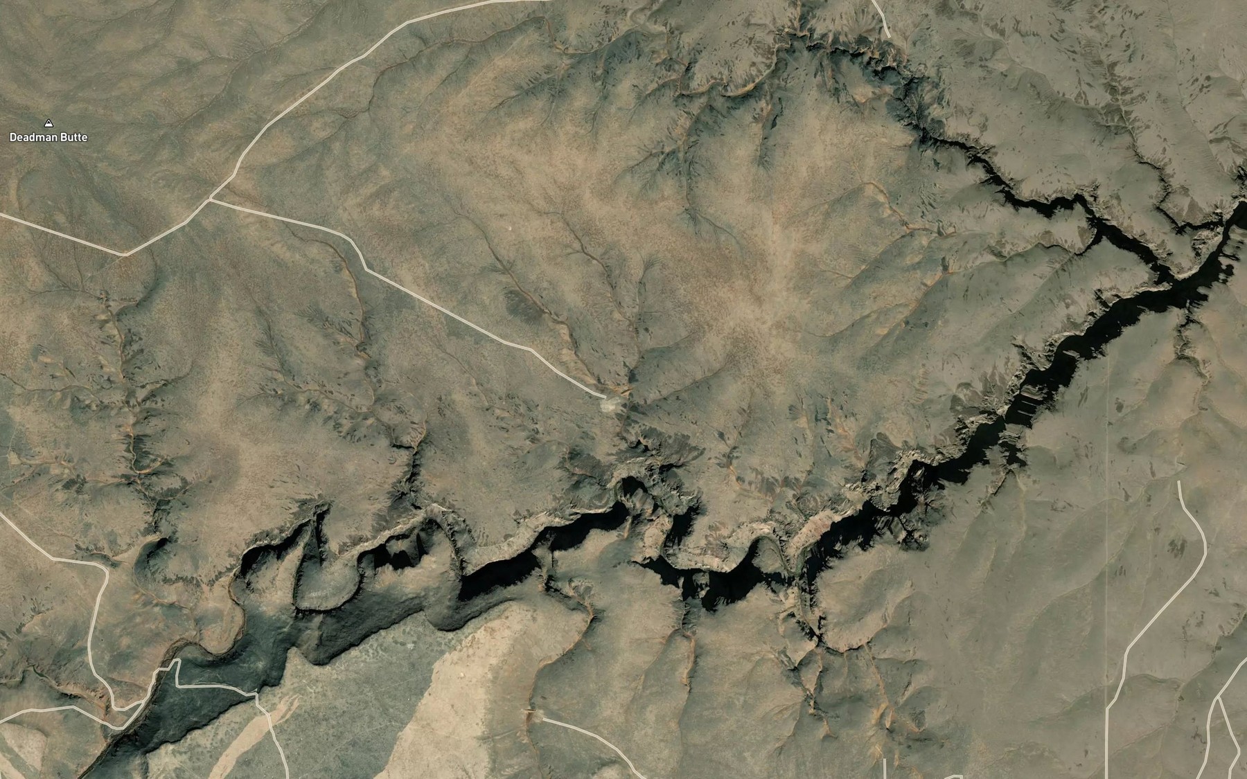 Satellite map of the Division Reservoir