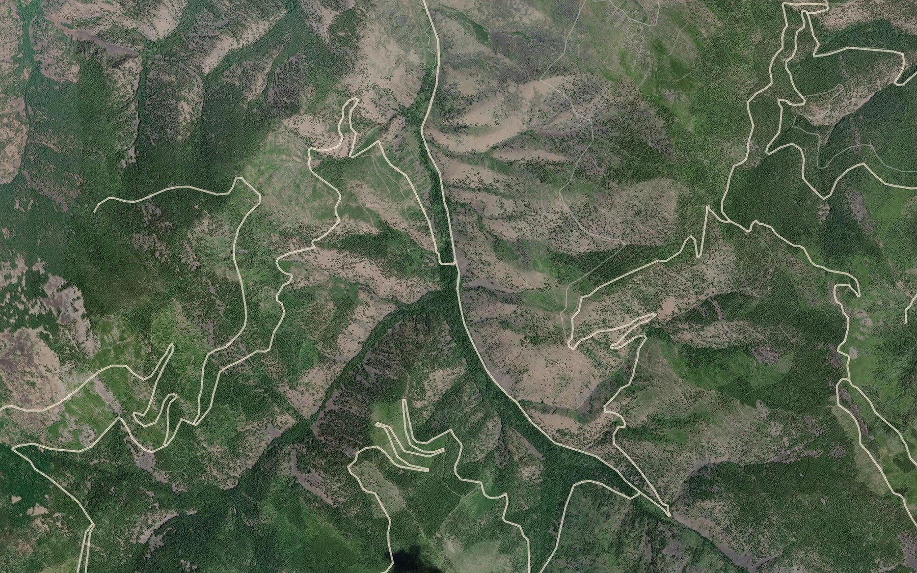 Satellite map of the West Fork Seepay Creek