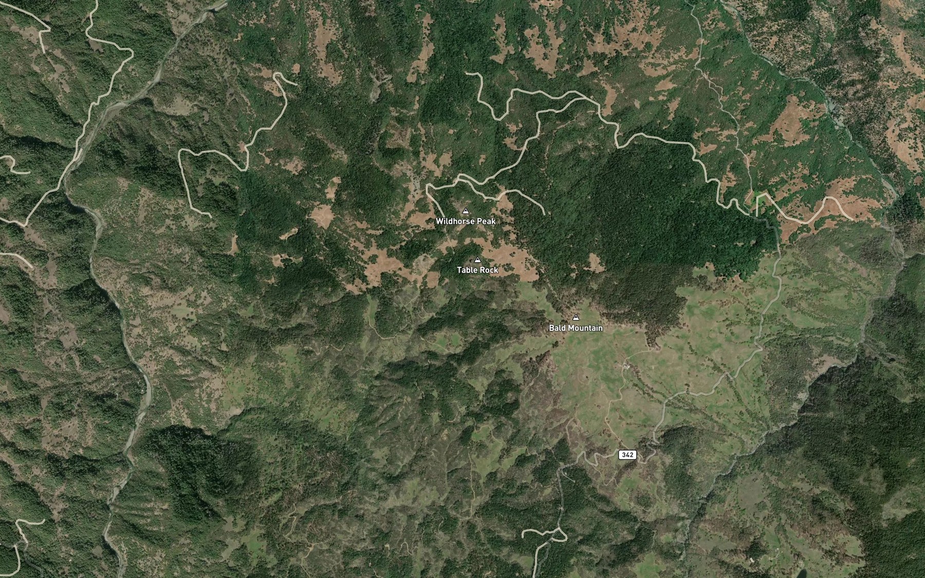Satellite map of the Willow Spring