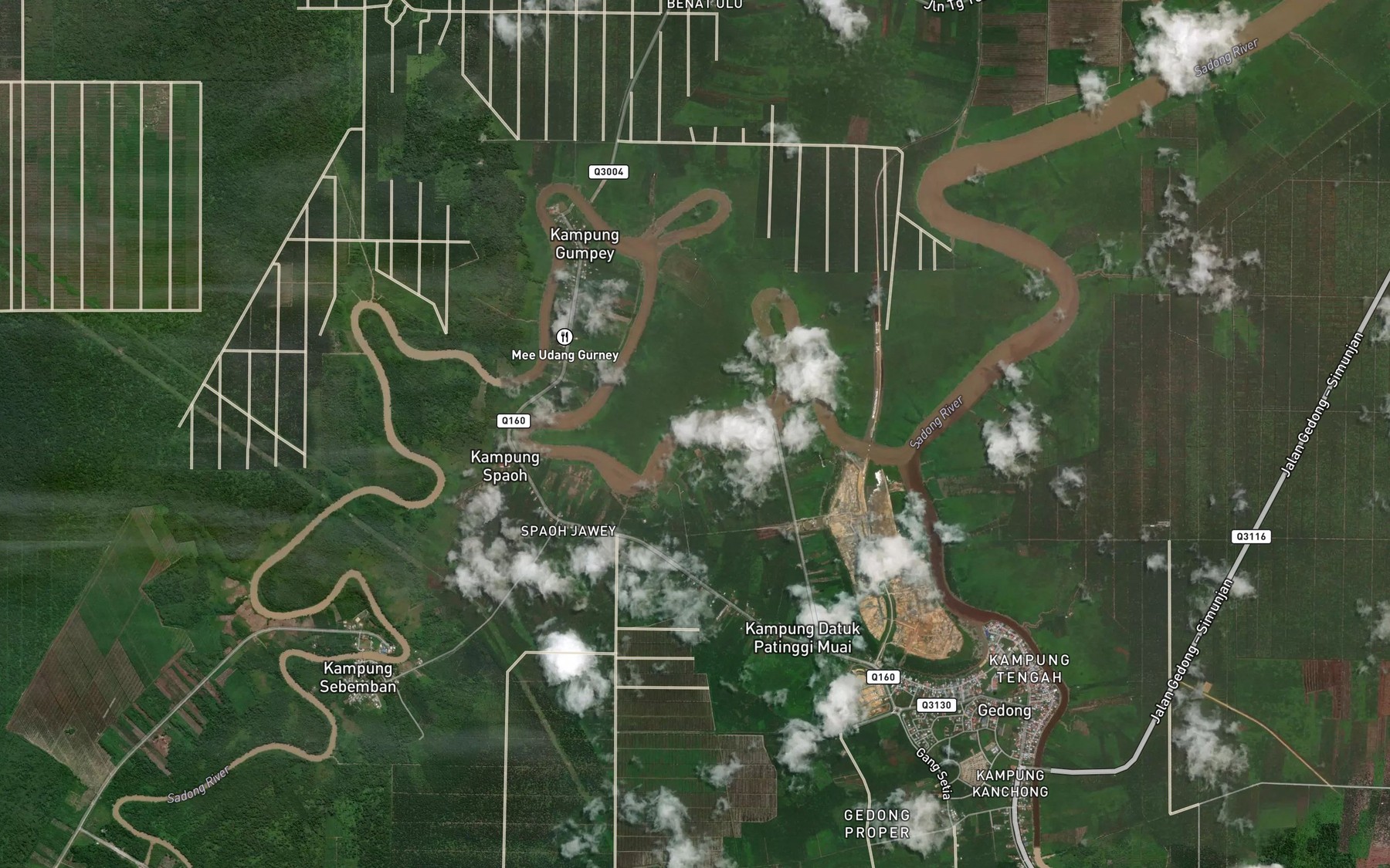 Satellite map of the Sungai Payanggu