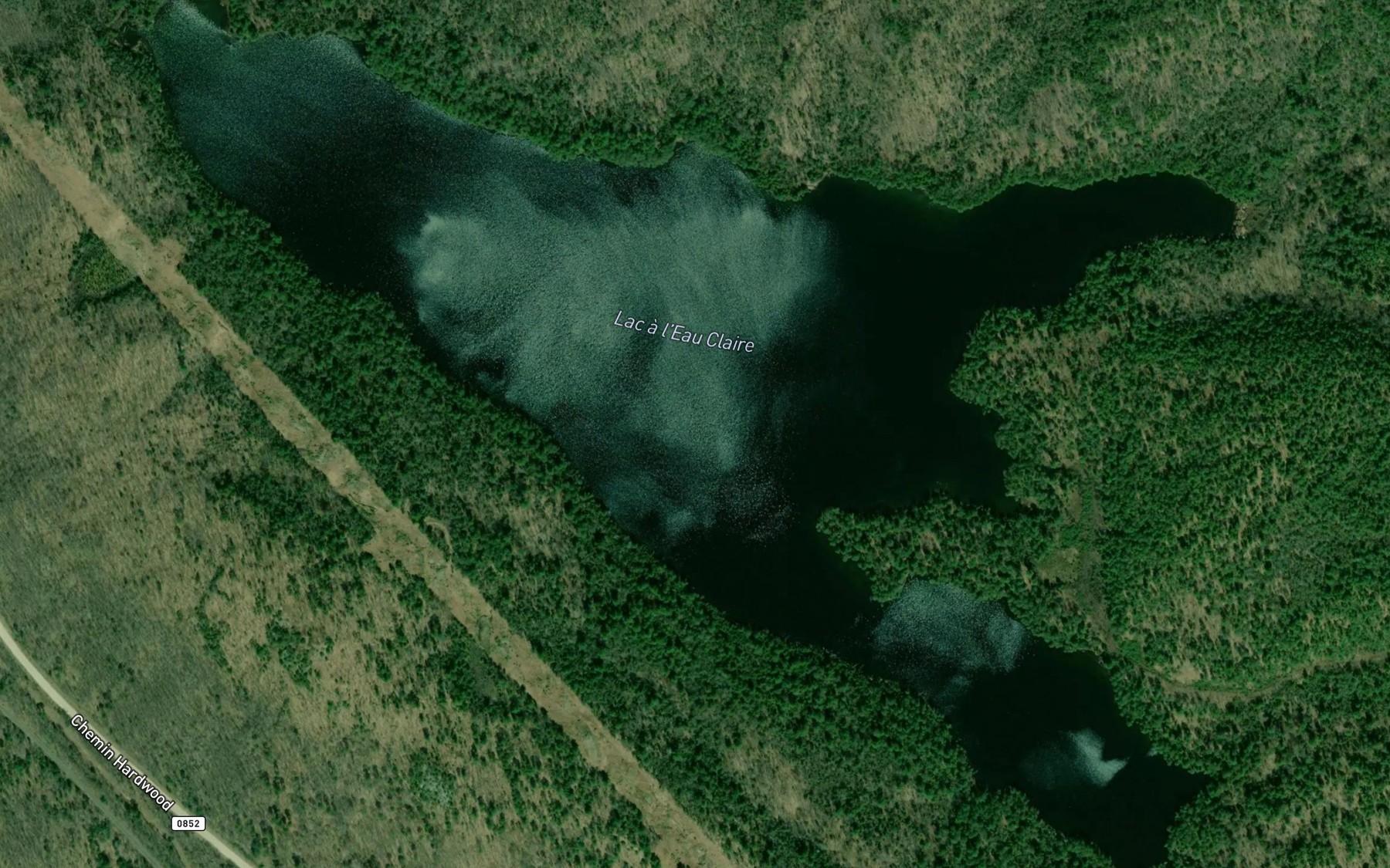 Satellite map of the Lac a l'Eau Claire