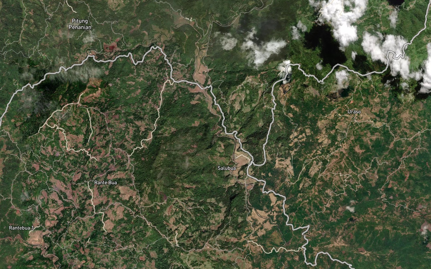 Satellite map of the Salu Pongkari