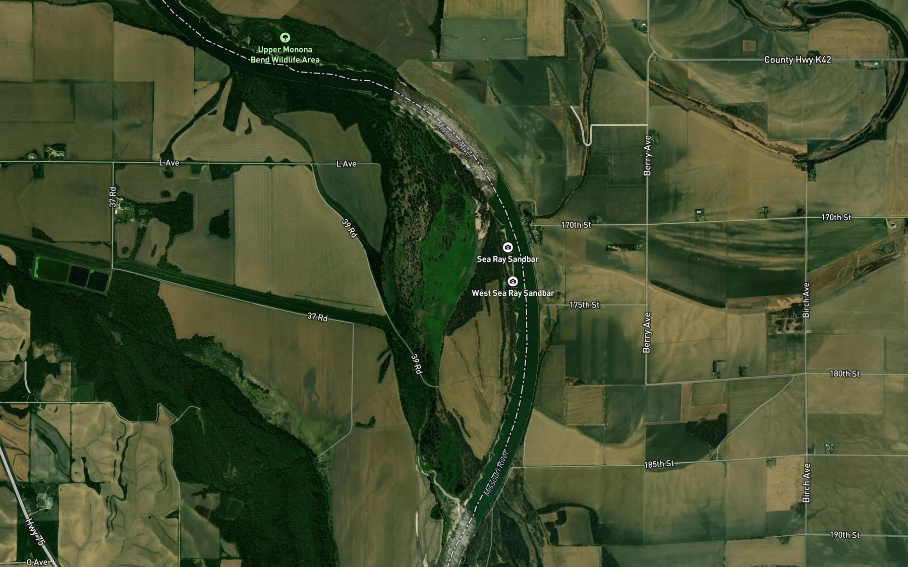 Satellite map of the Badger Lake