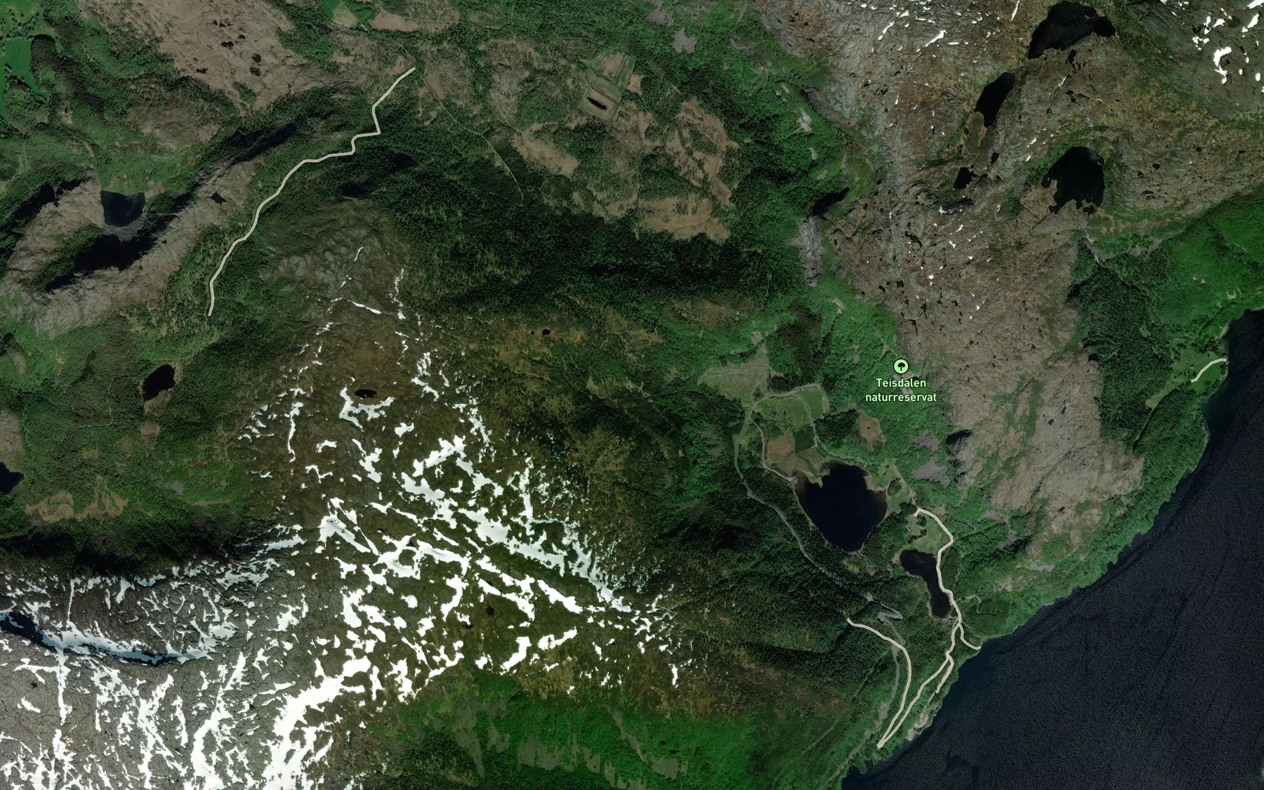 Satellite map of the Elvan