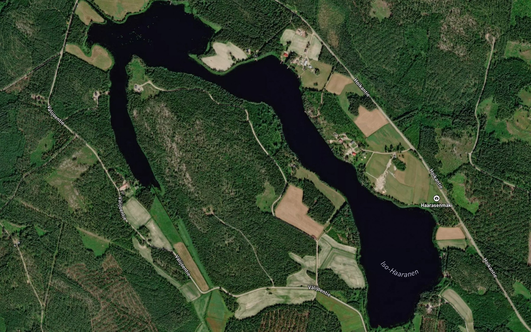 Satellite map of the Karhulahti