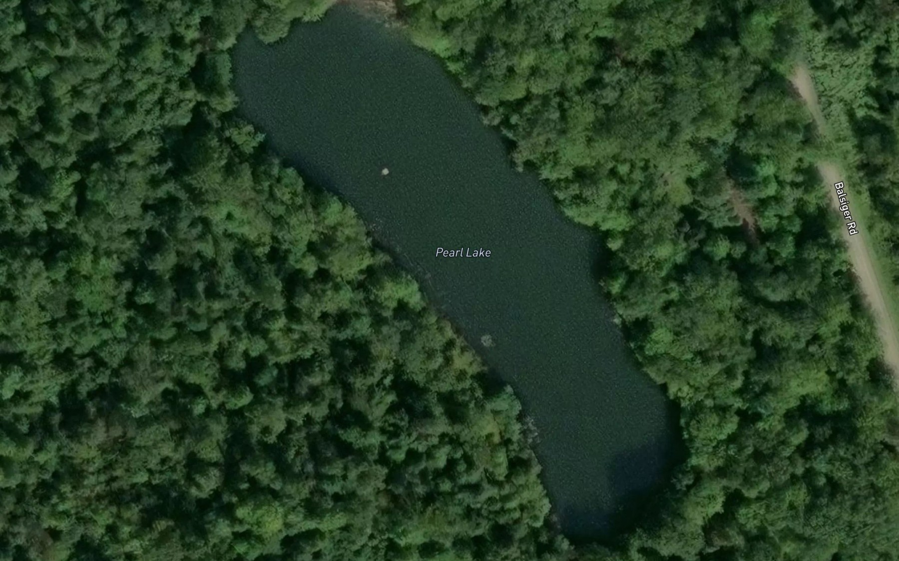 Satellite map of the Pearl Lake