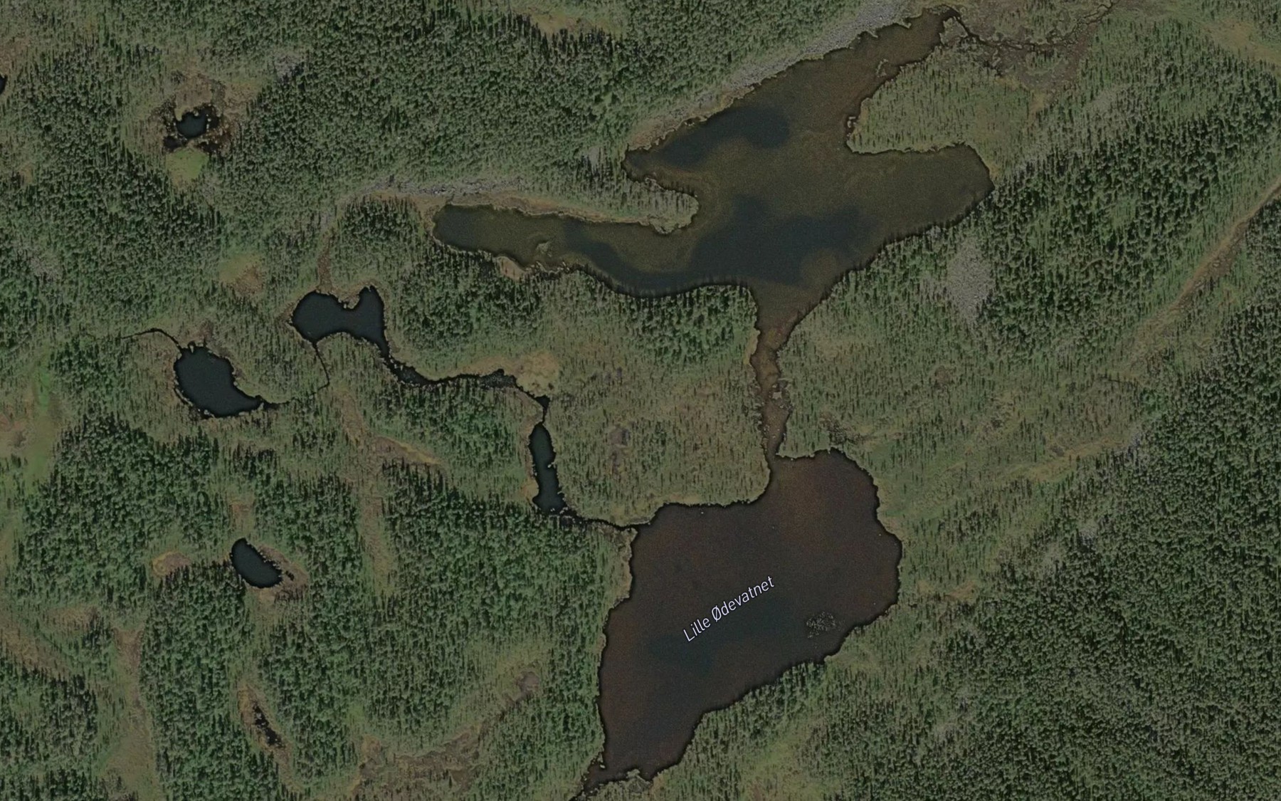 Satellite map of the Hallervatn
