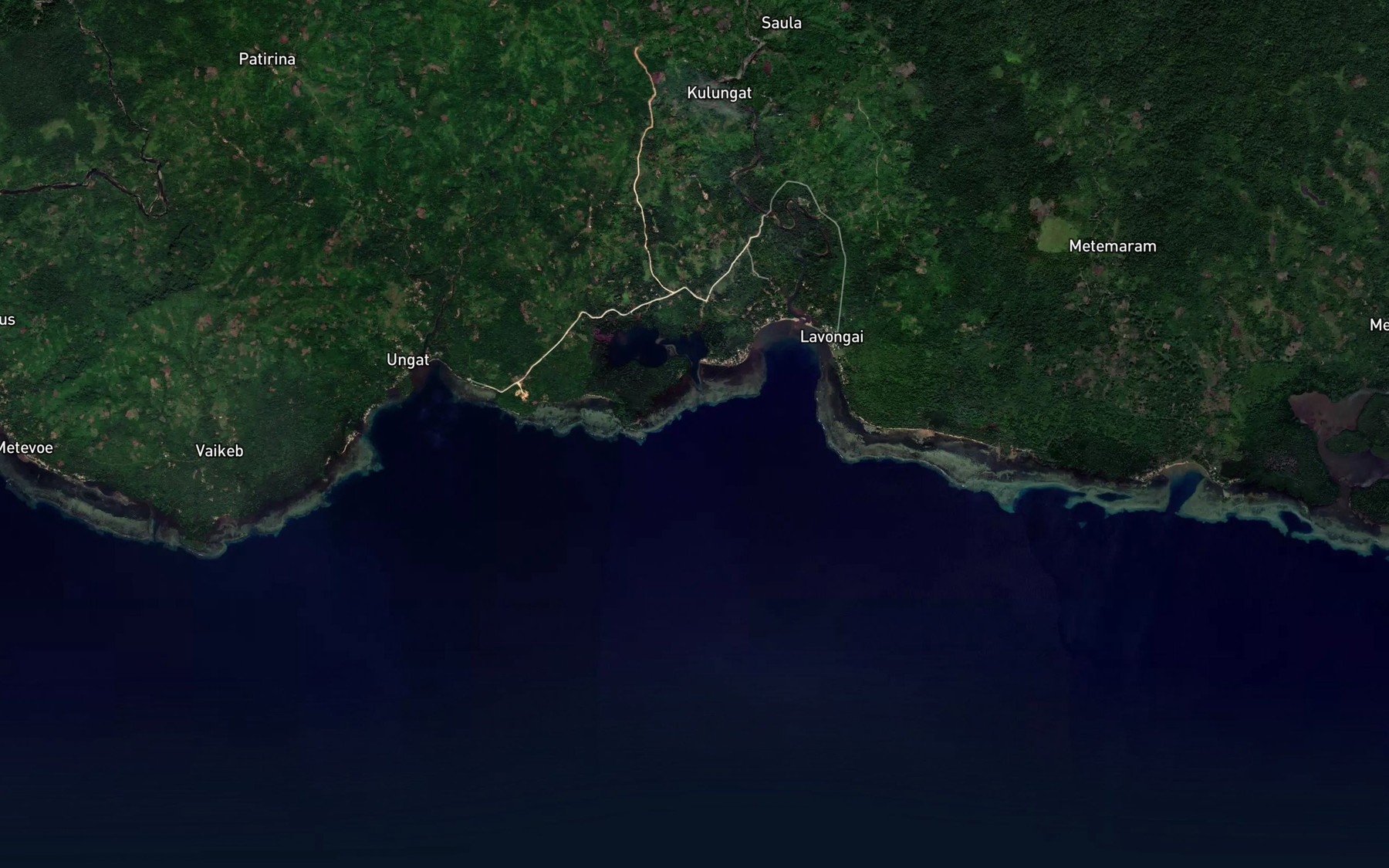 Satellite map of the Marsaula River