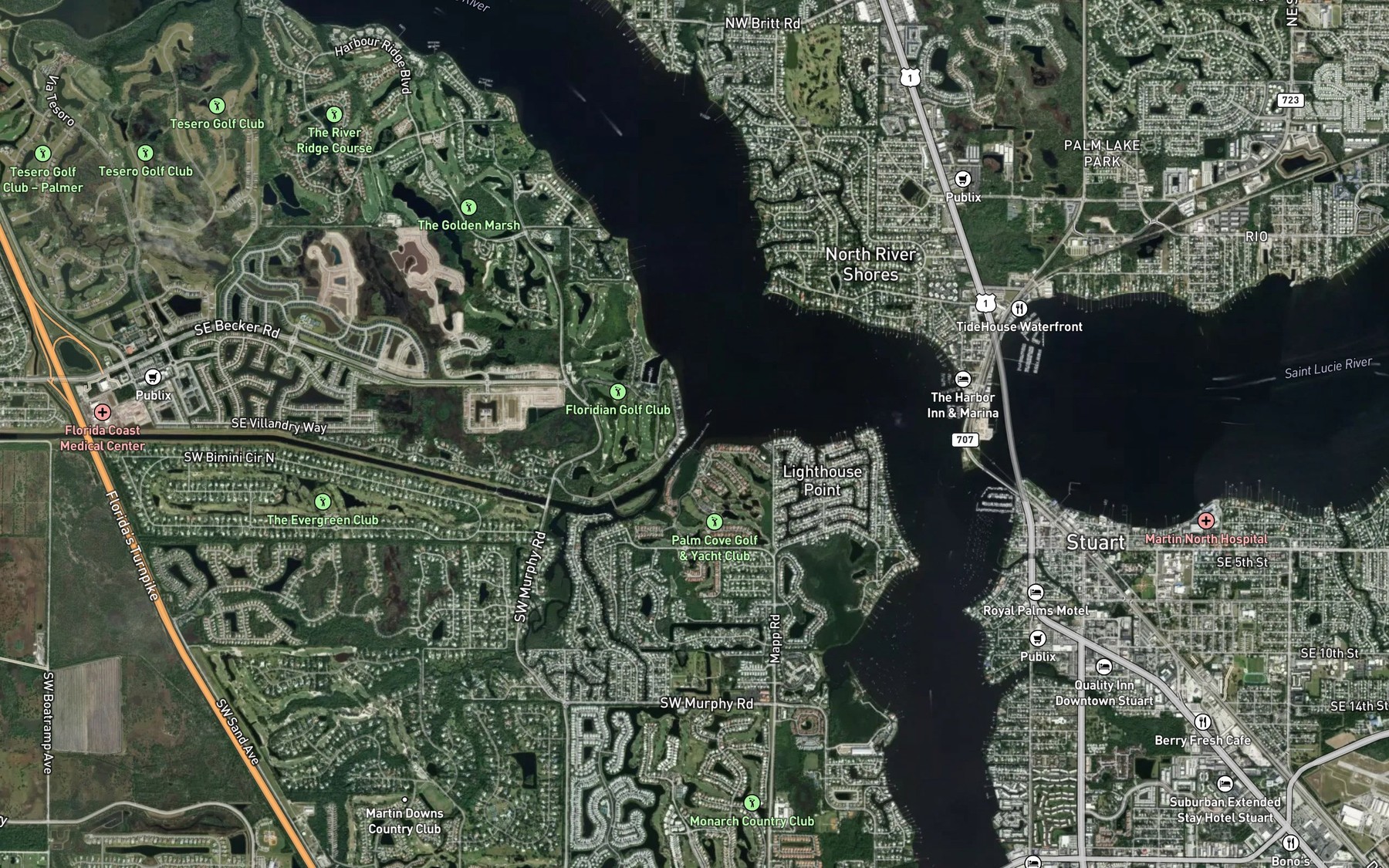Satellite map of the Bessy Creek