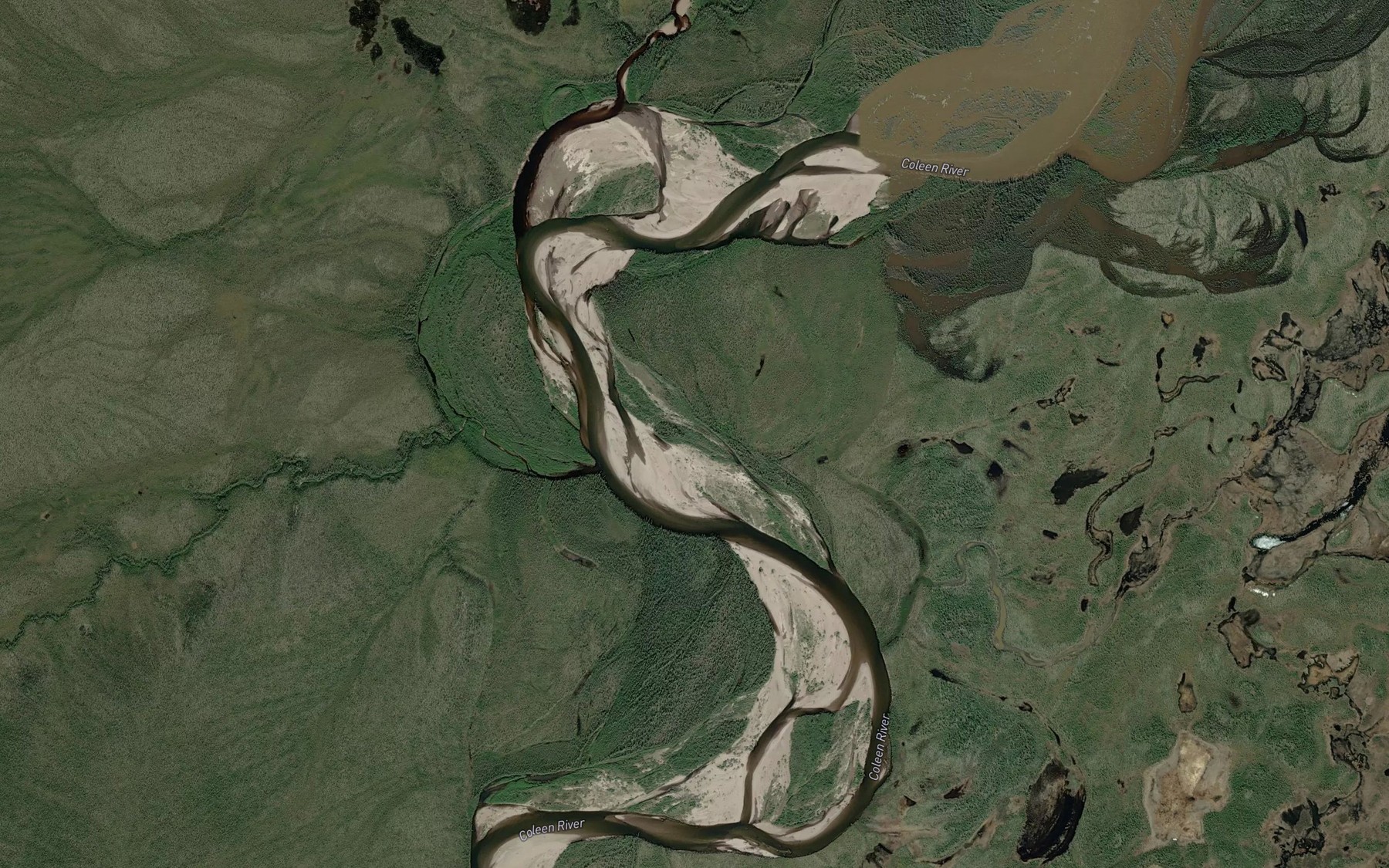 Satellite map of the Procrastination Creek
