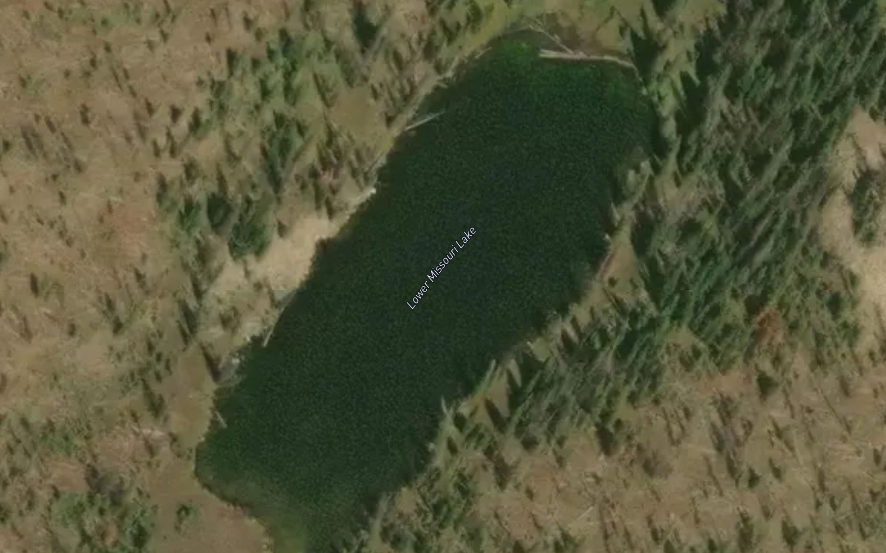 Satellite map of the Lower Missouri Lake