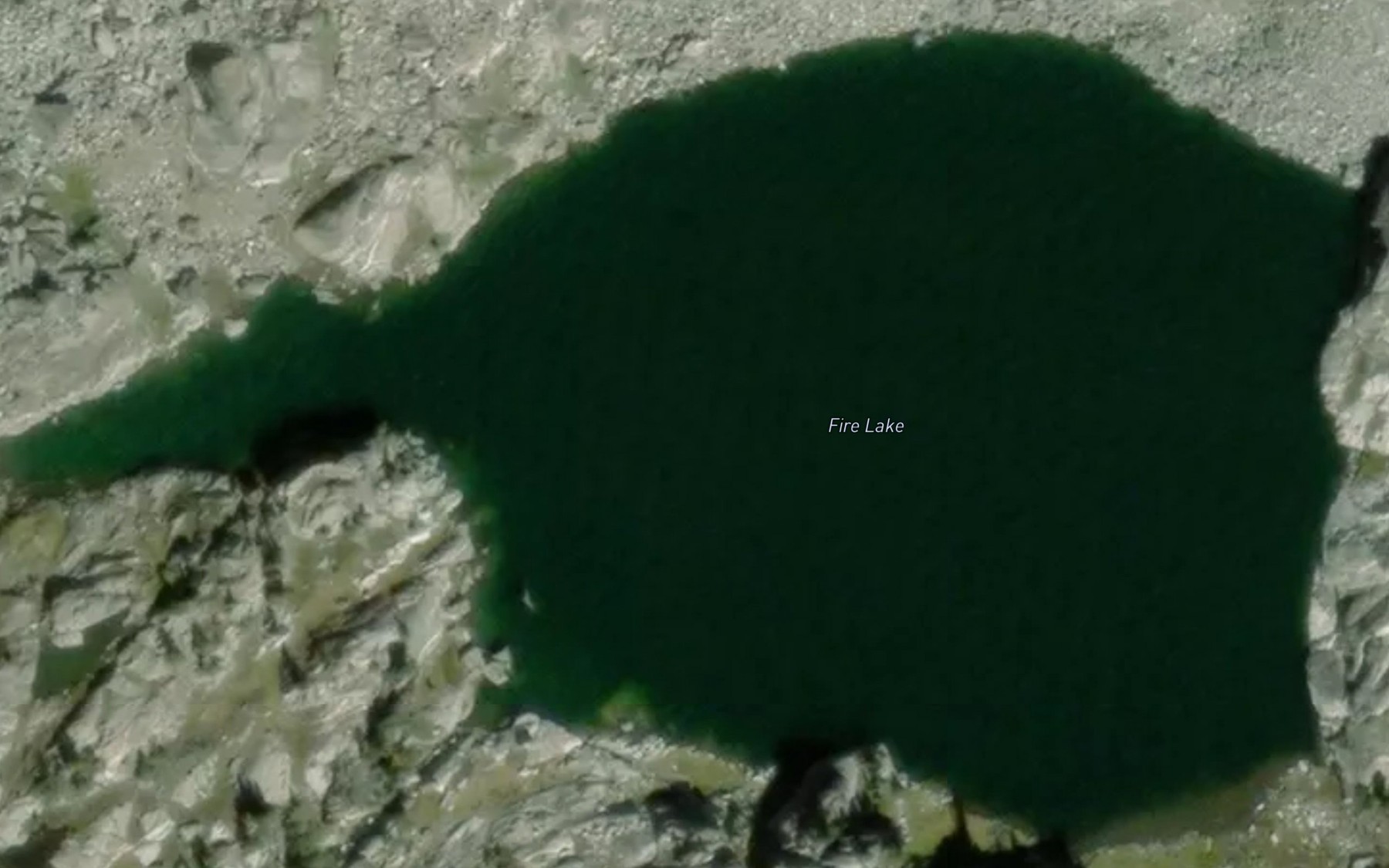 Satellite map of the Fire Lake