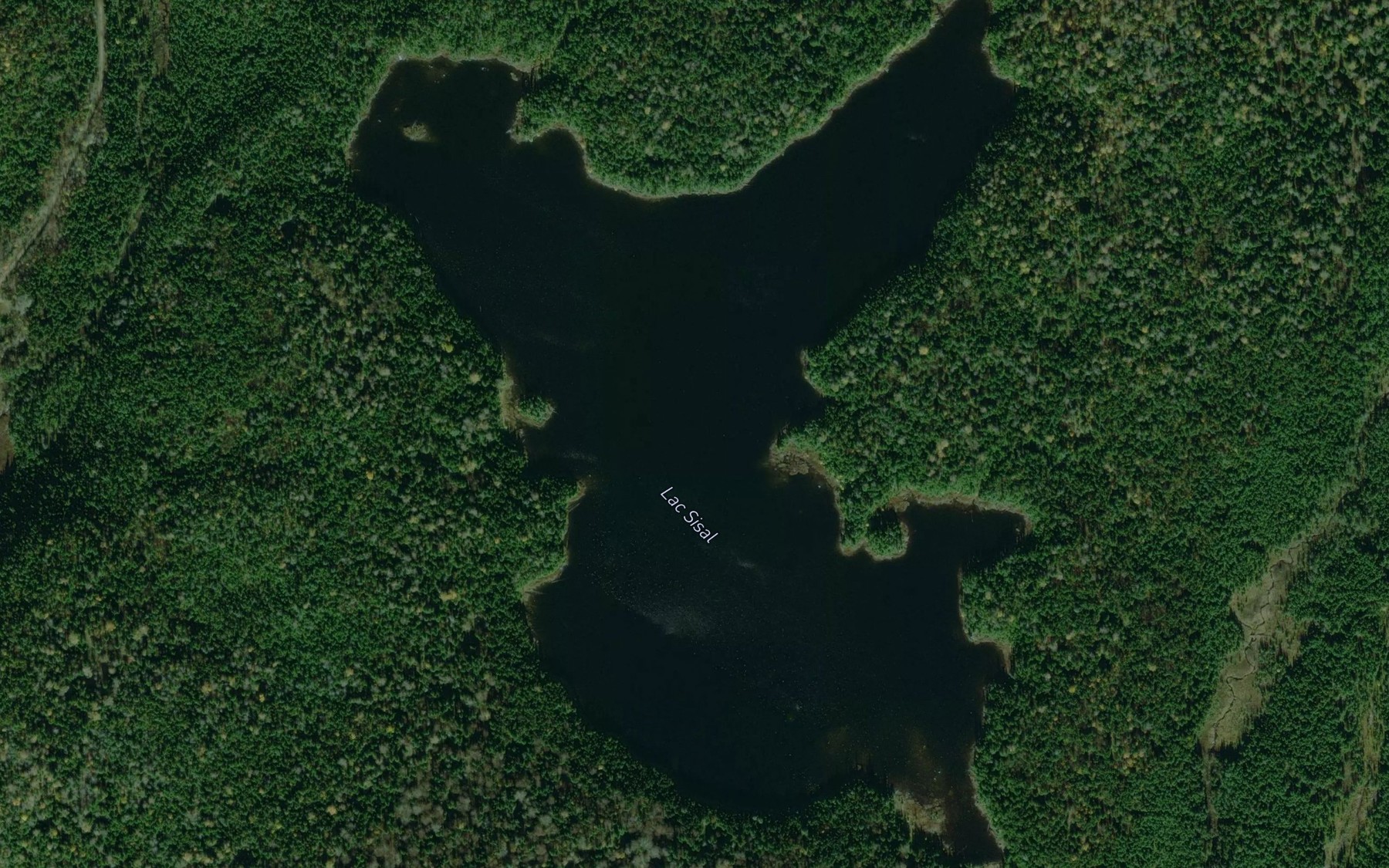 Satellite map of the Lac Sisal
