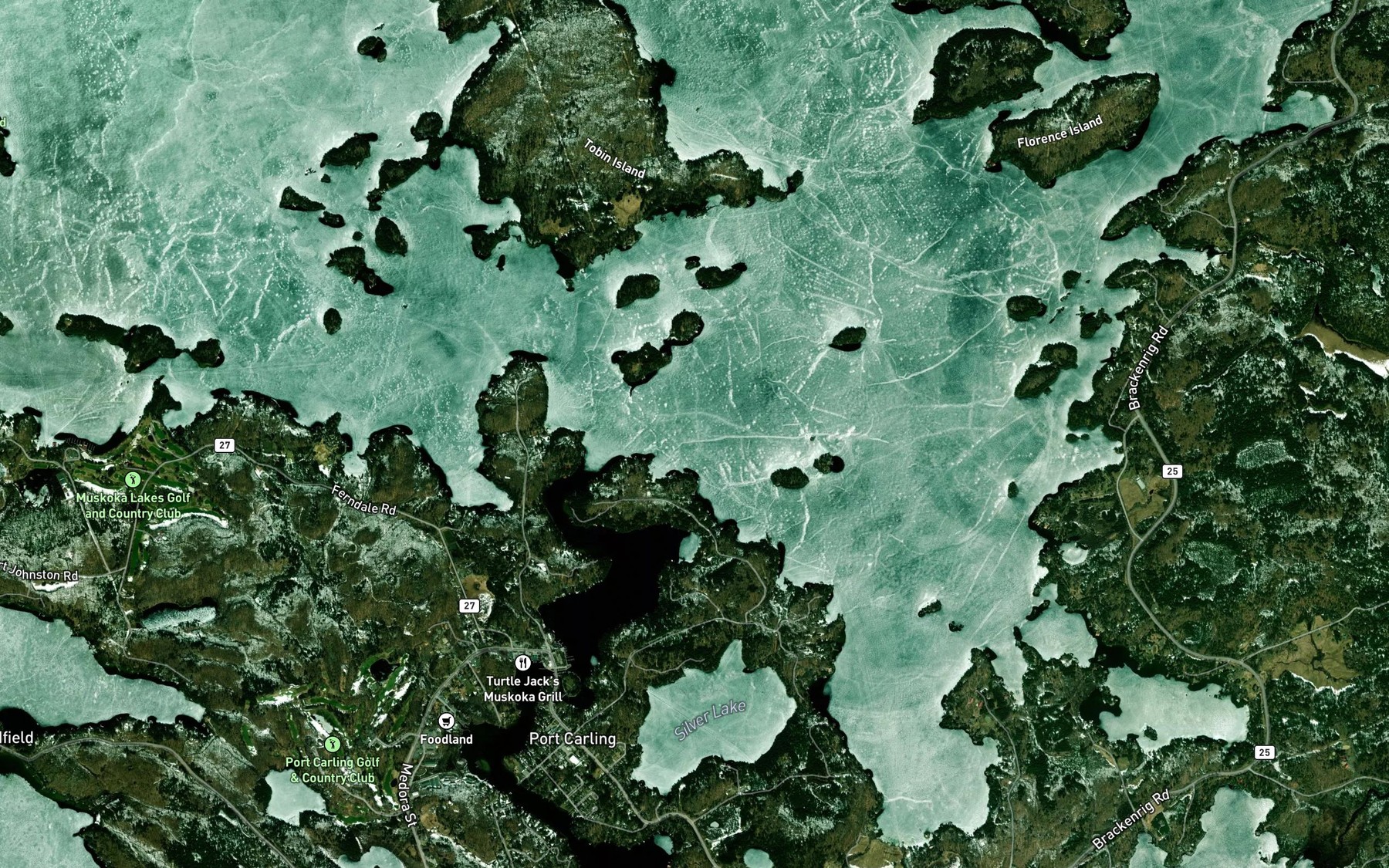 Satellite map of the Canoe Cut