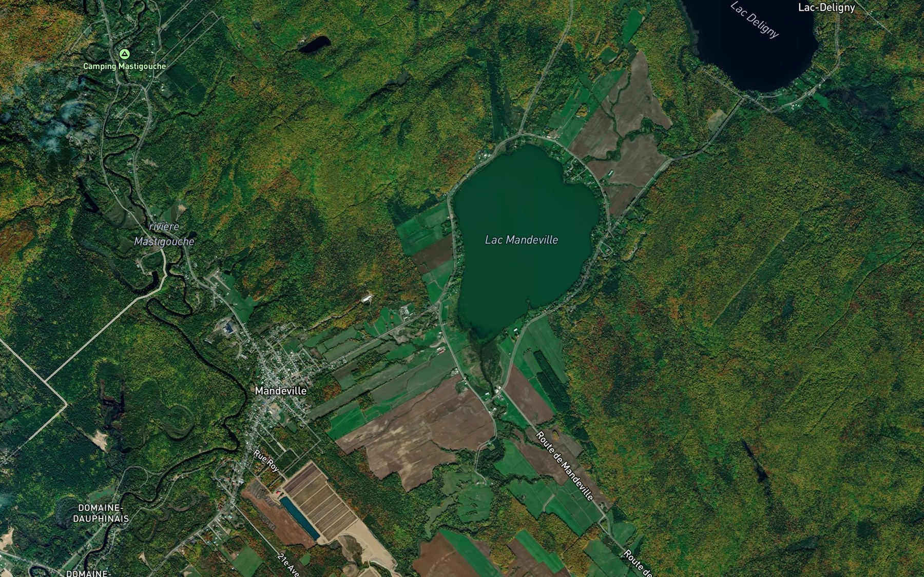 Satellite map of the Cours d'eau Paquin