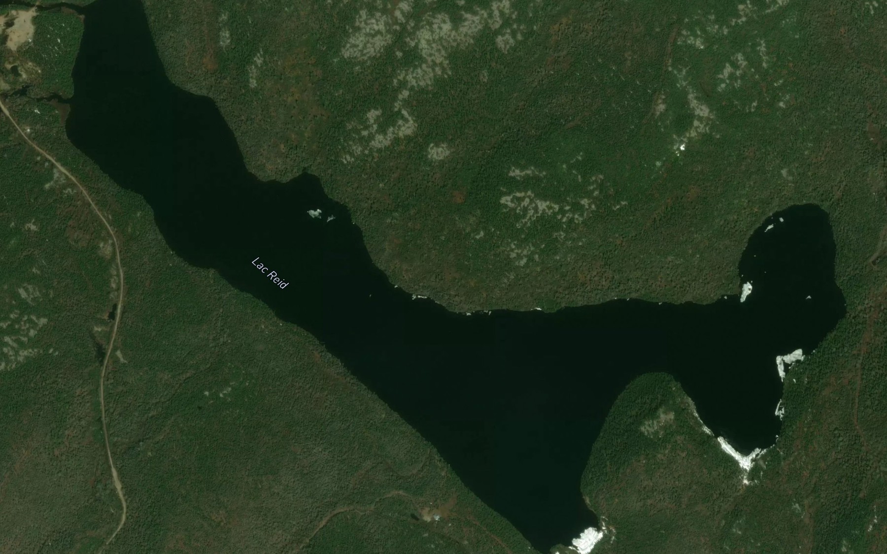 Satellite map of the Lac Reid