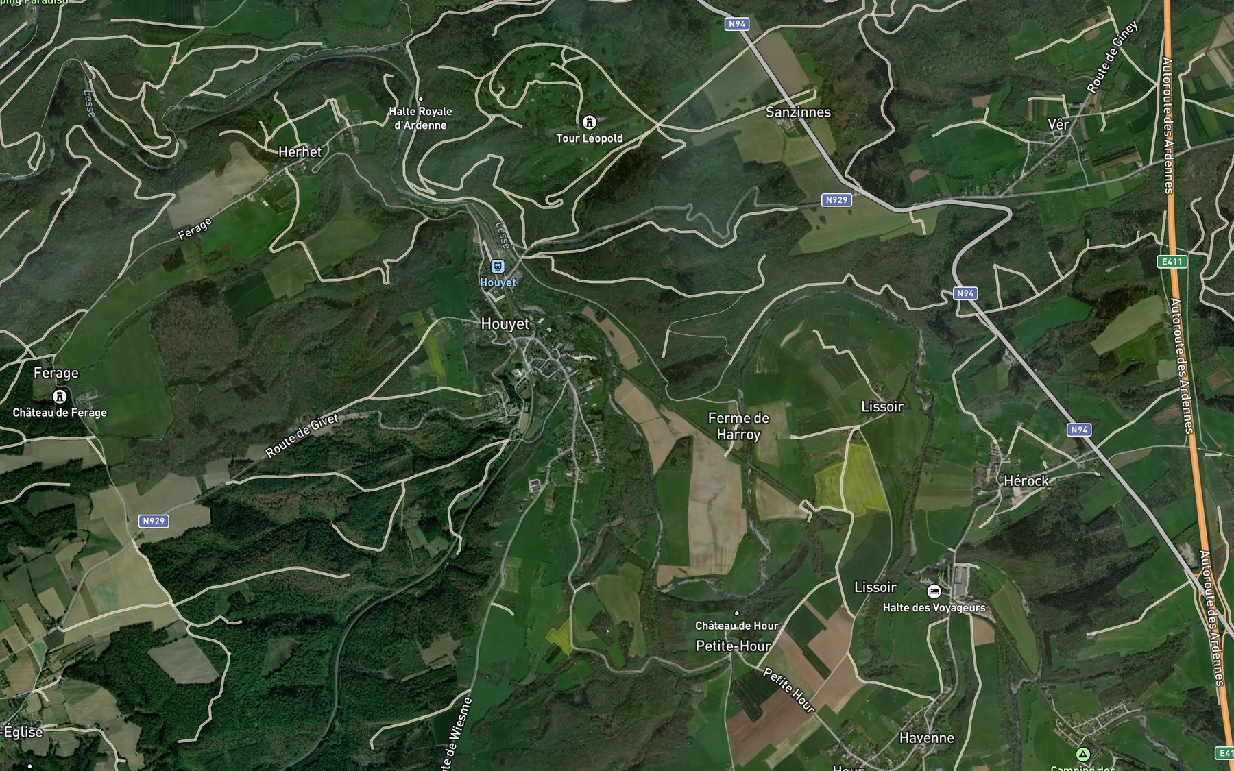 Satellite map of the Hilan