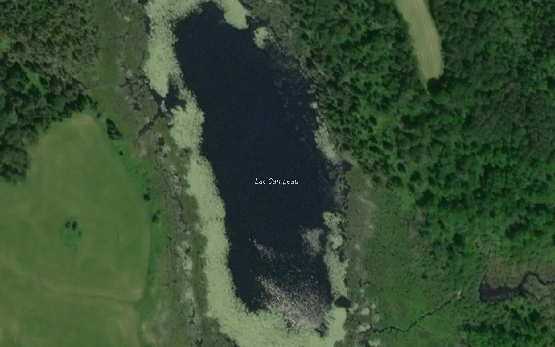 Satellite map of the Lac Campeau