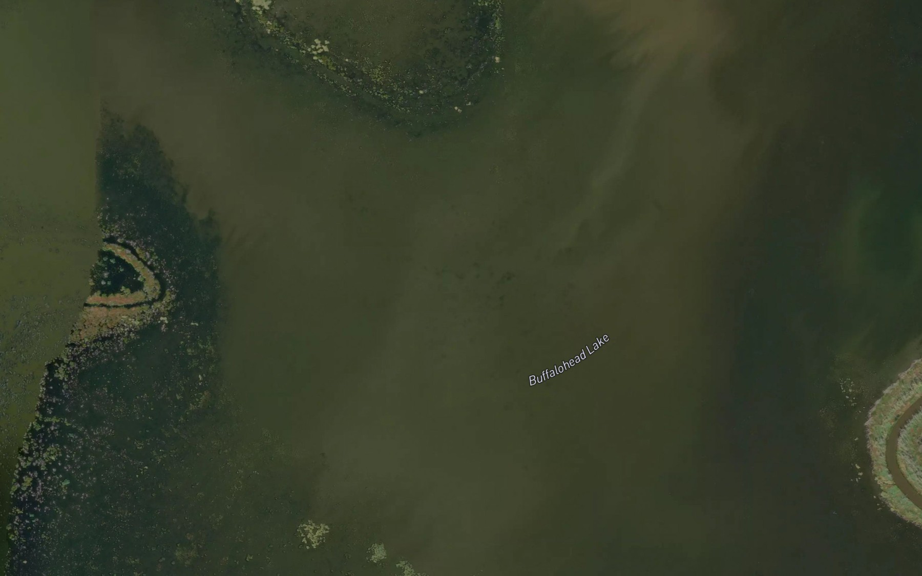 Satellite map of the Buffalohead Lake