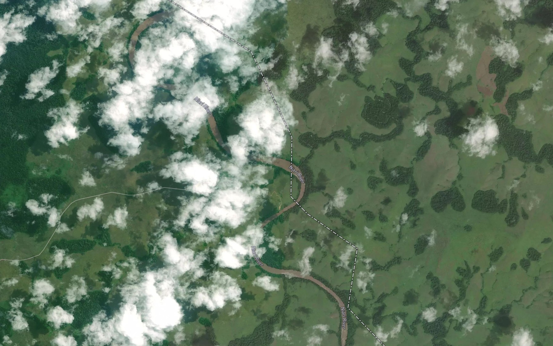 Satellite map of the Malembe