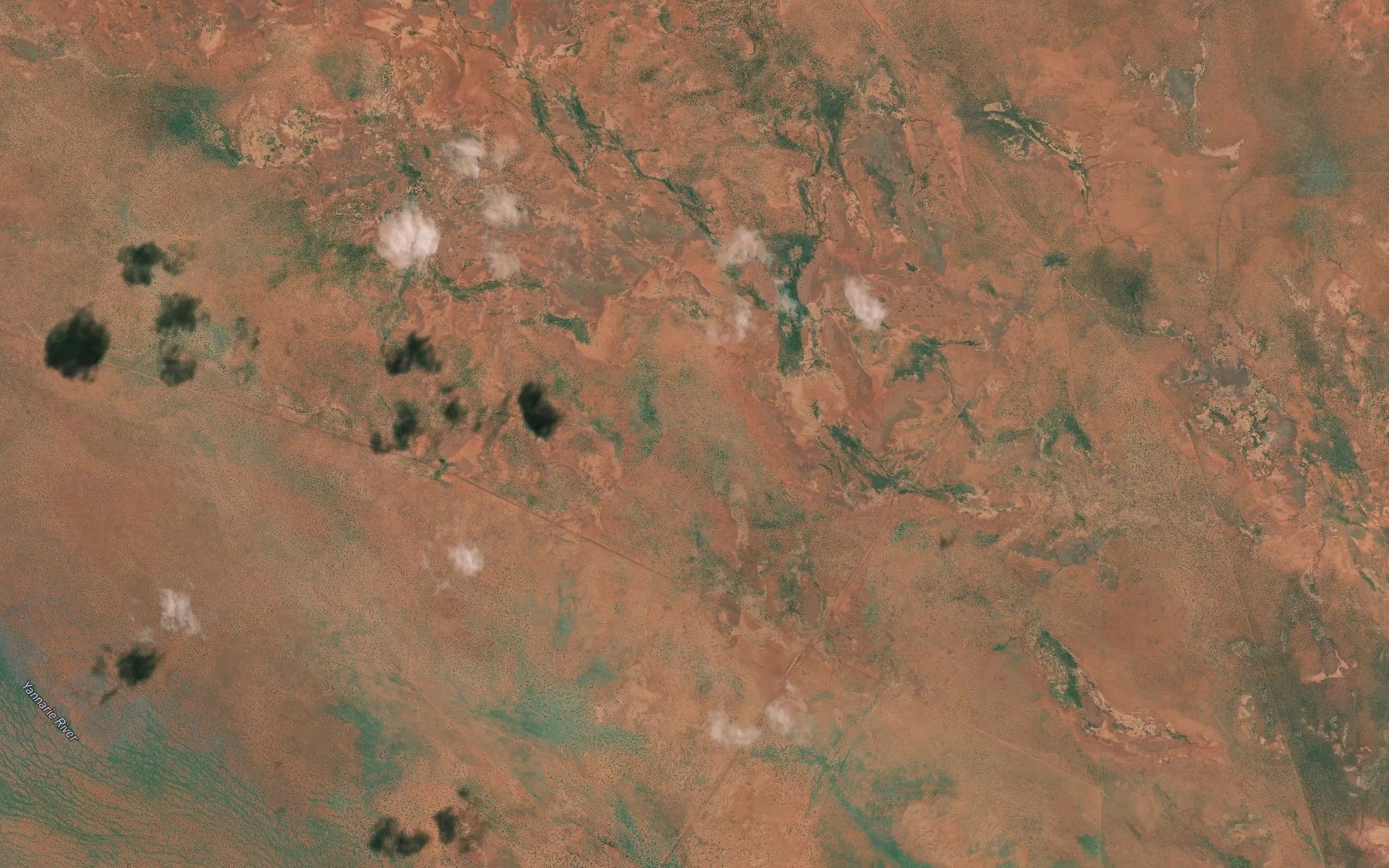 Satellite map of the Yannarie River