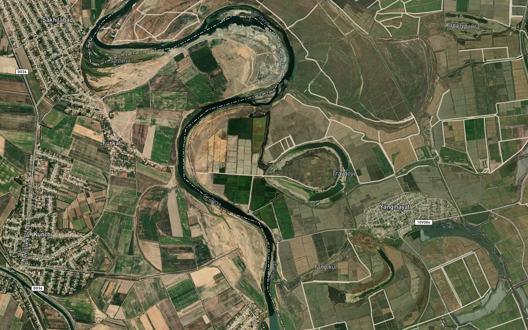 Satellite map of the Travnoye Ko`l