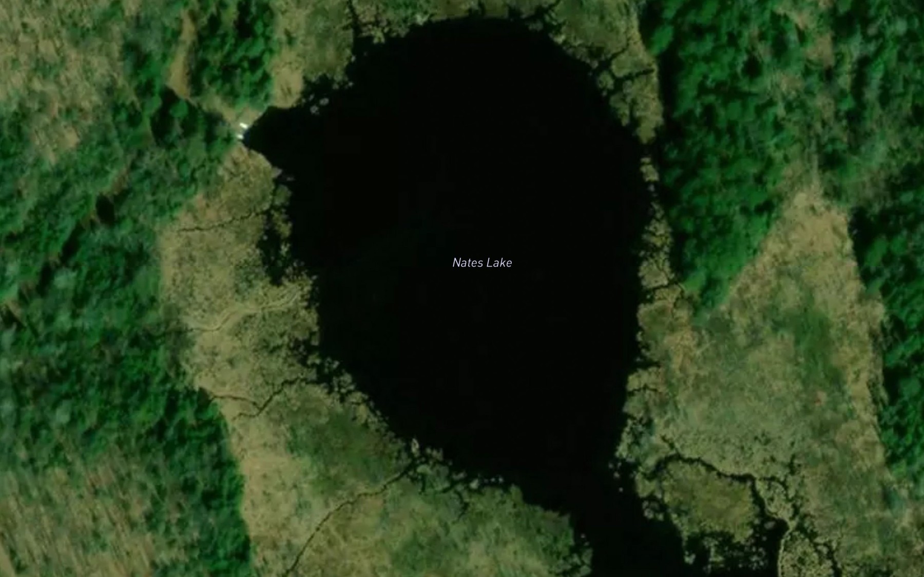 Satellite map of the Nates Lake