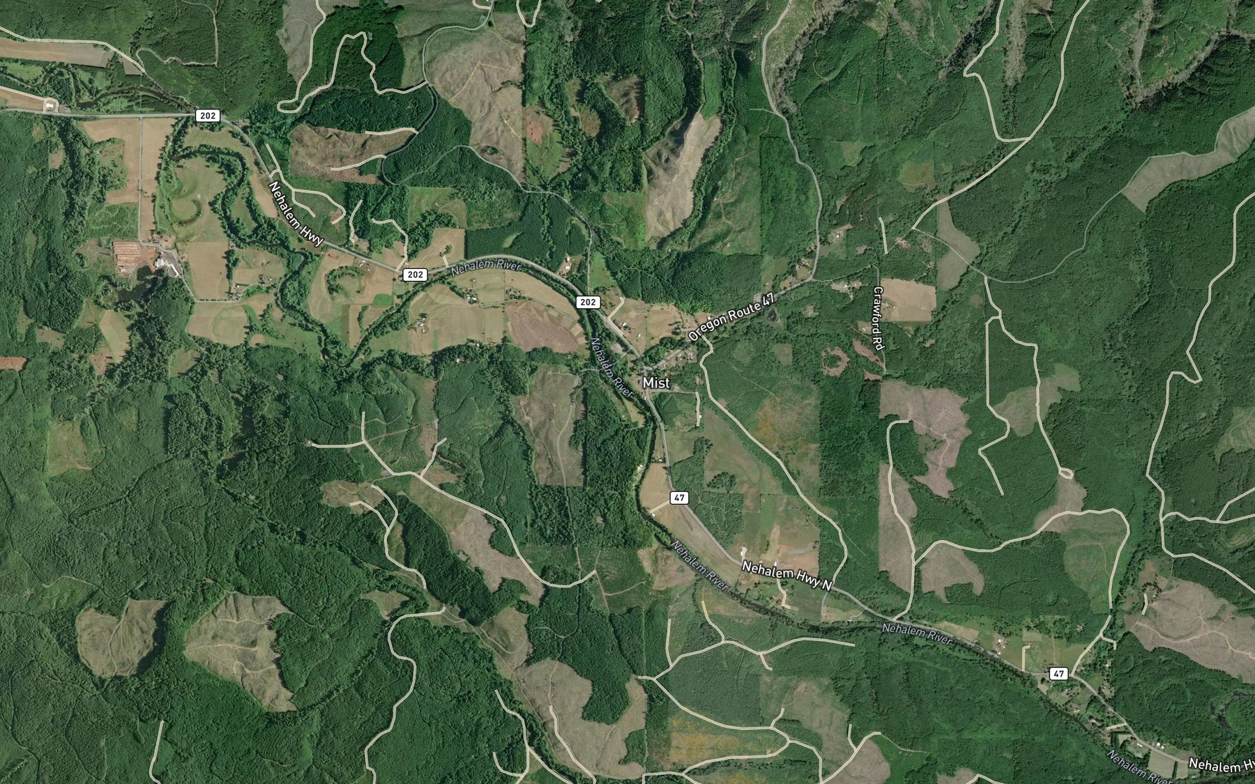 Satellite map of the Lundgren Creek (historical)