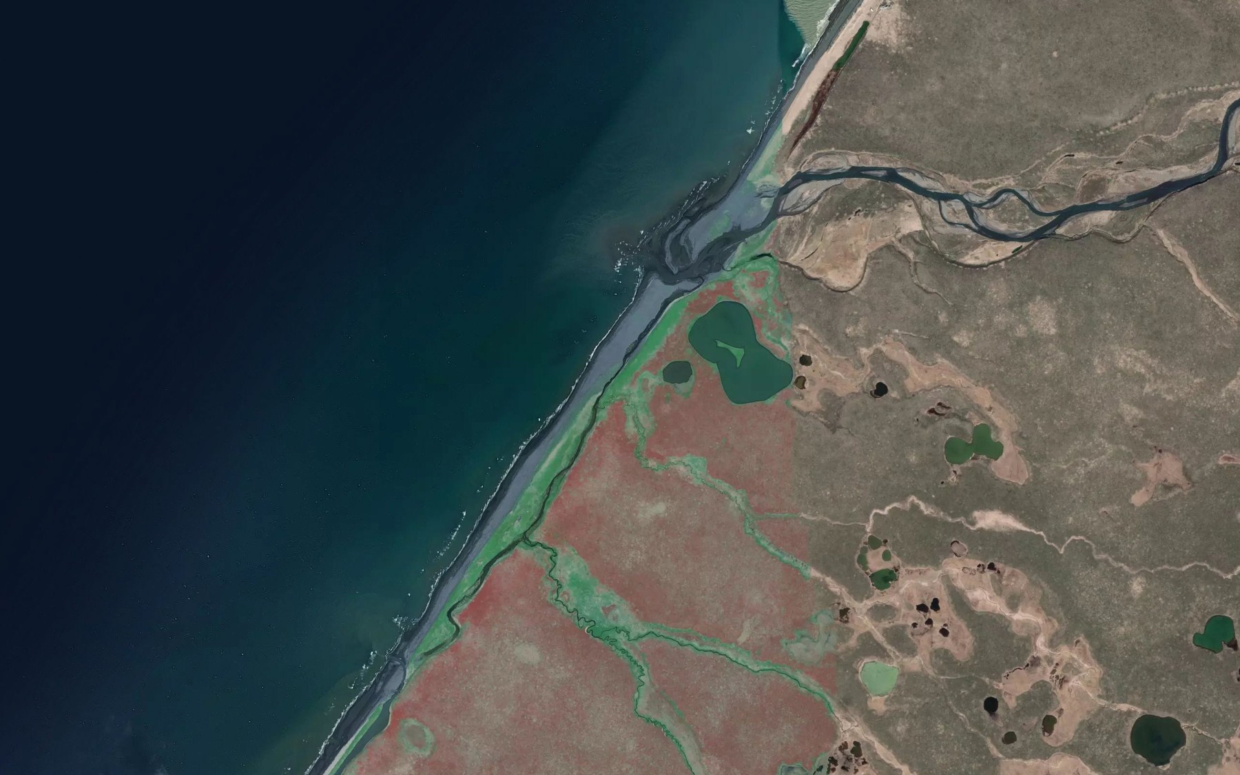 Satellite map of the North Creek