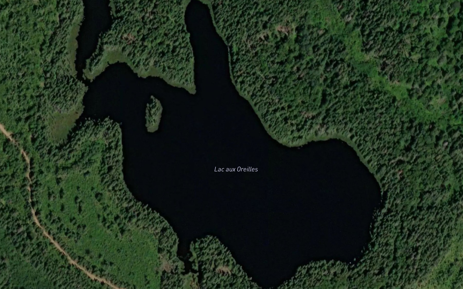 Satellite map of the Lac aux Oreilles