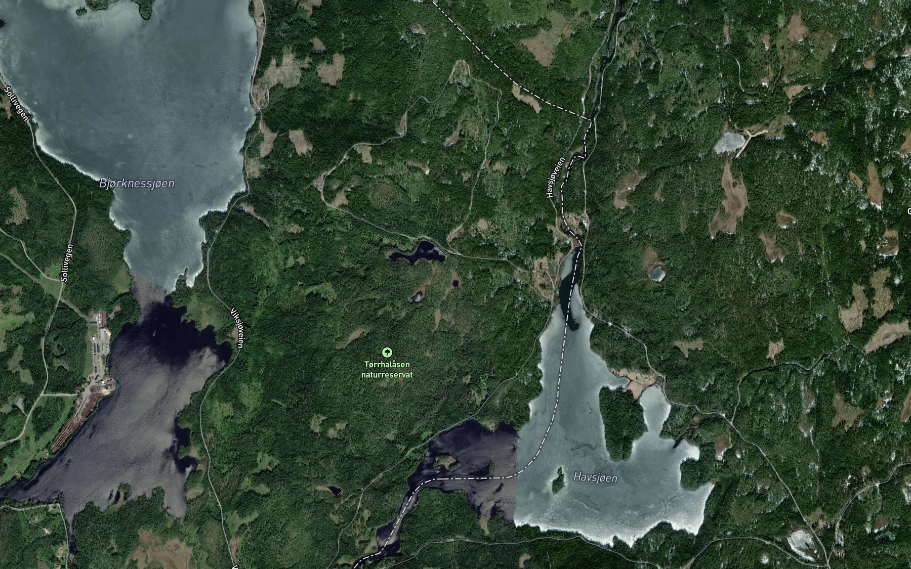 Satellite map of the Vibekktjern