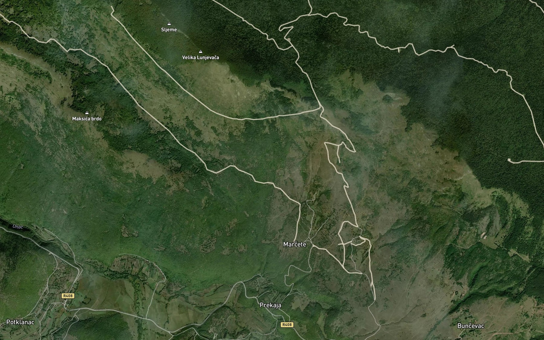 Satellite map of the Cukovac