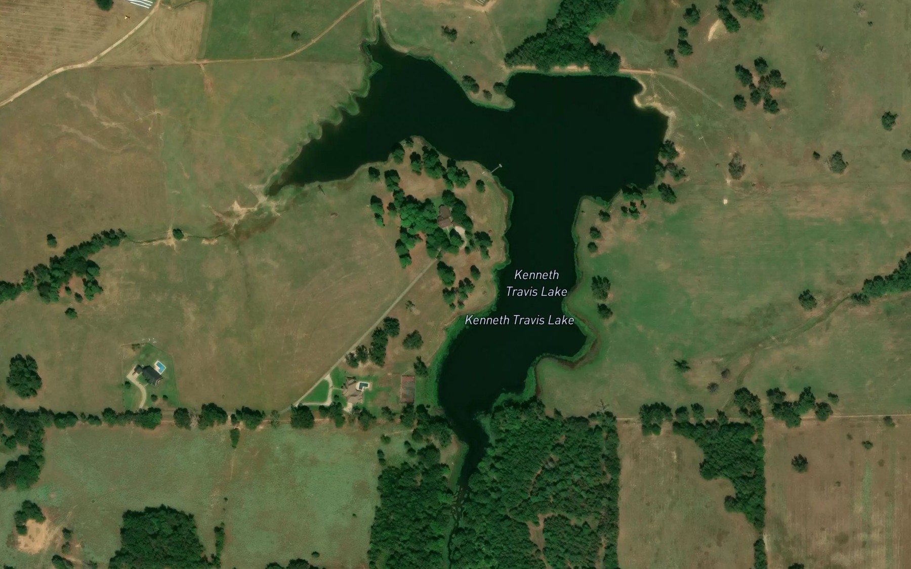 Satellite map of the Kenneth Travis Lake