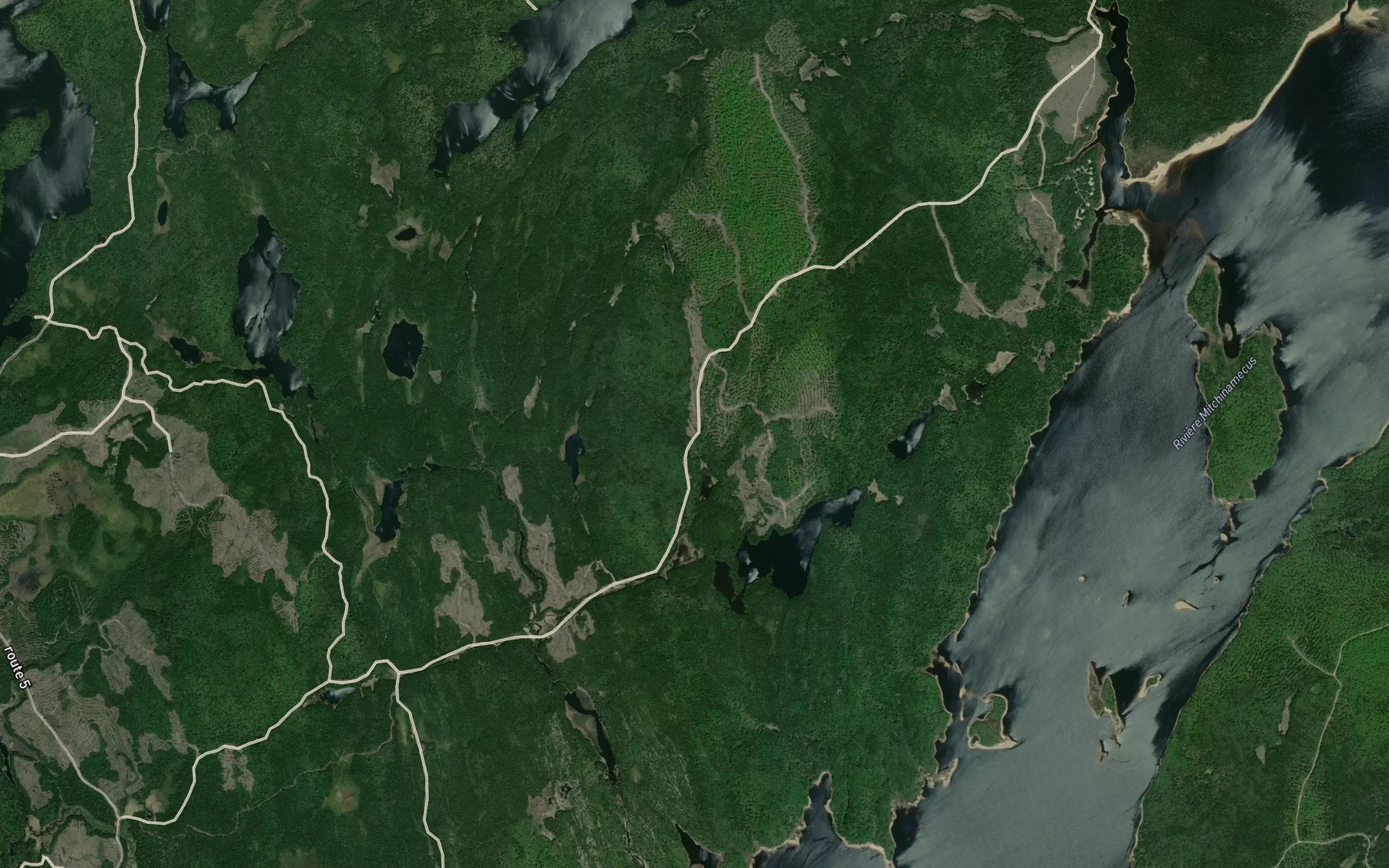 Satellite map of the Petit lac Hiche