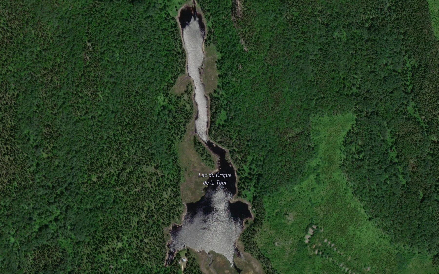 Satellite map of the Lac du Crique de la Tour