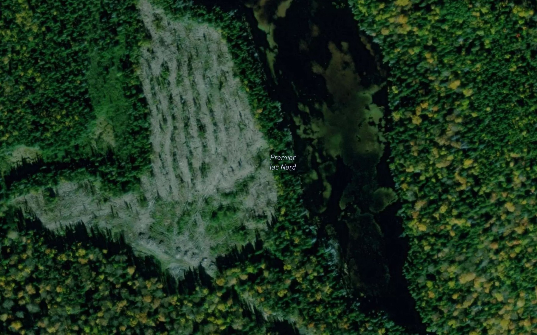 Satellite map of the Premier lac Nord