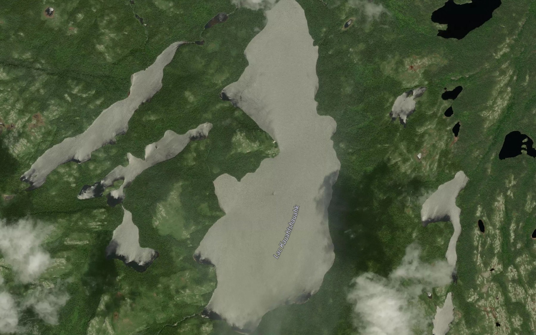 Satellite map of the Lac Kauahtshauahk