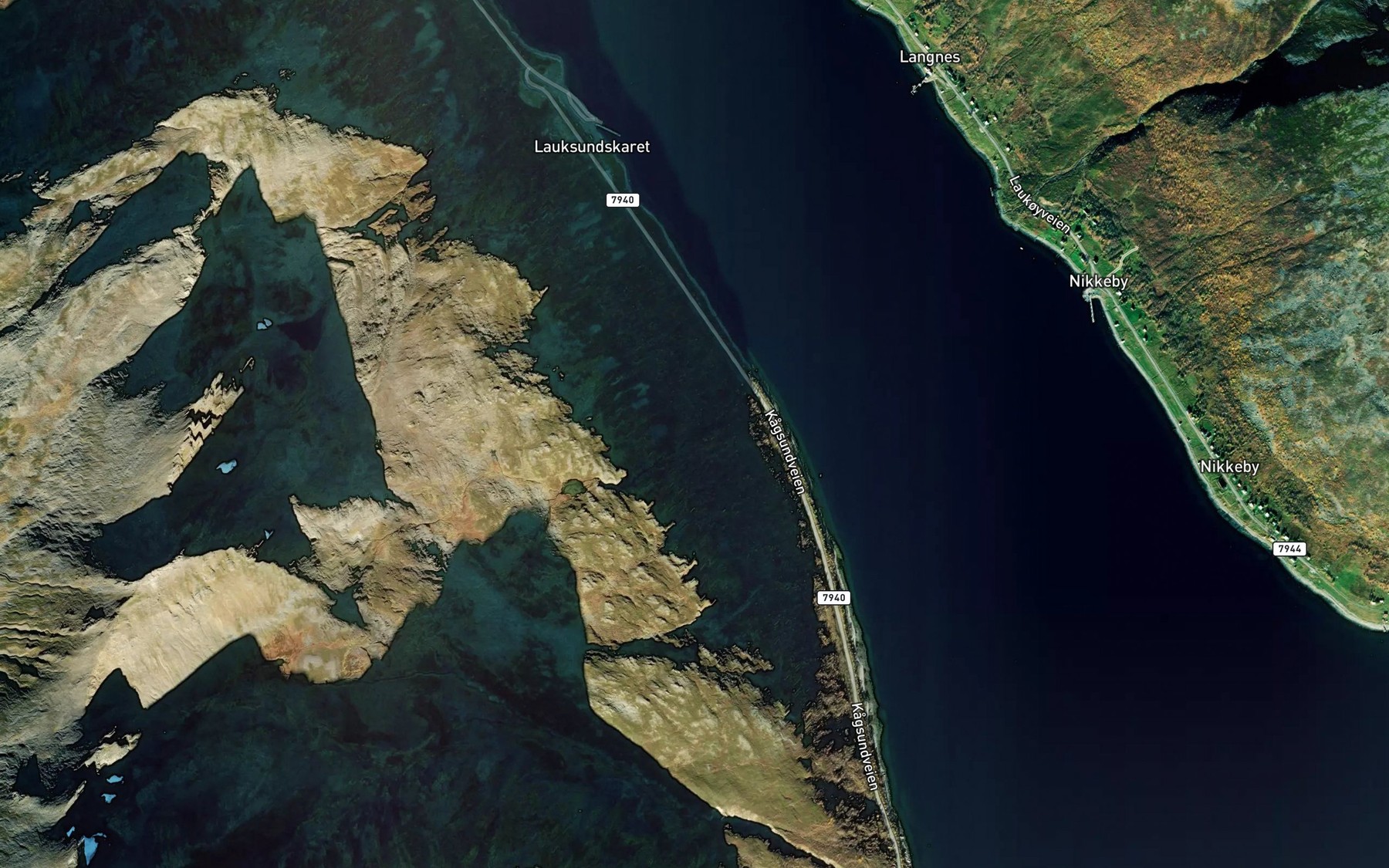 Satellite map of the Ytre Oterelva