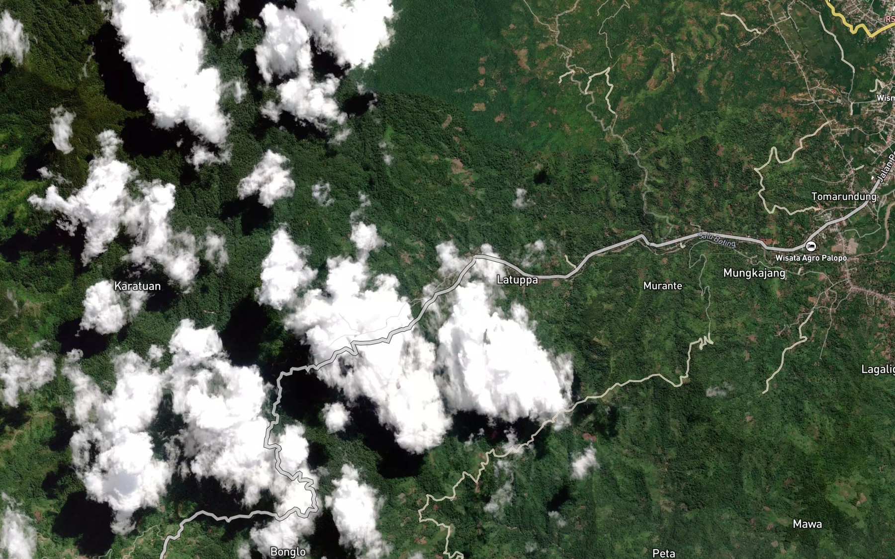 Satellite map of the Salu Babak