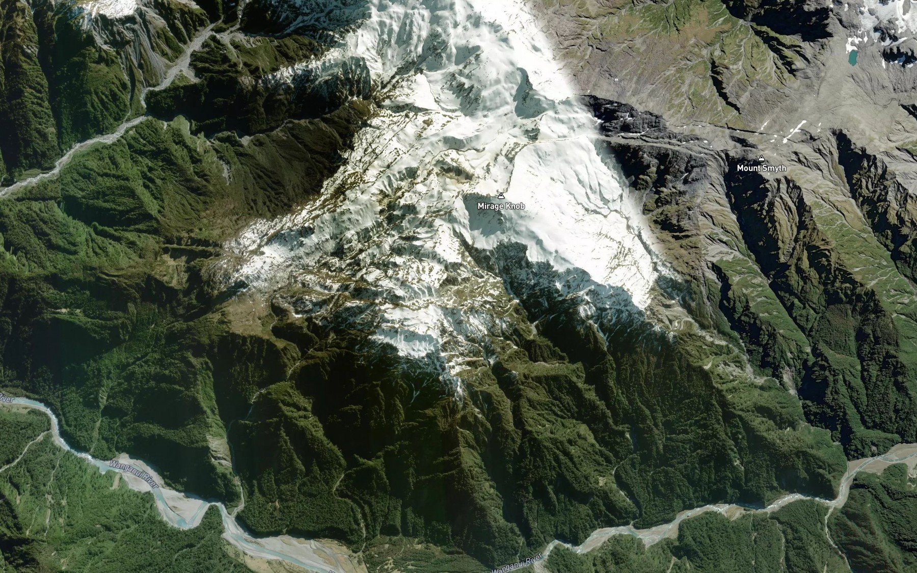 Satellite map of the Froth Creek