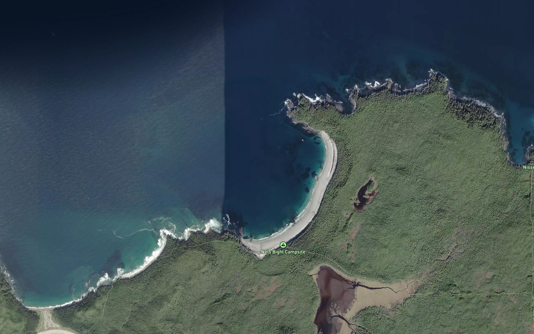 Satellite map of the Nels Bight